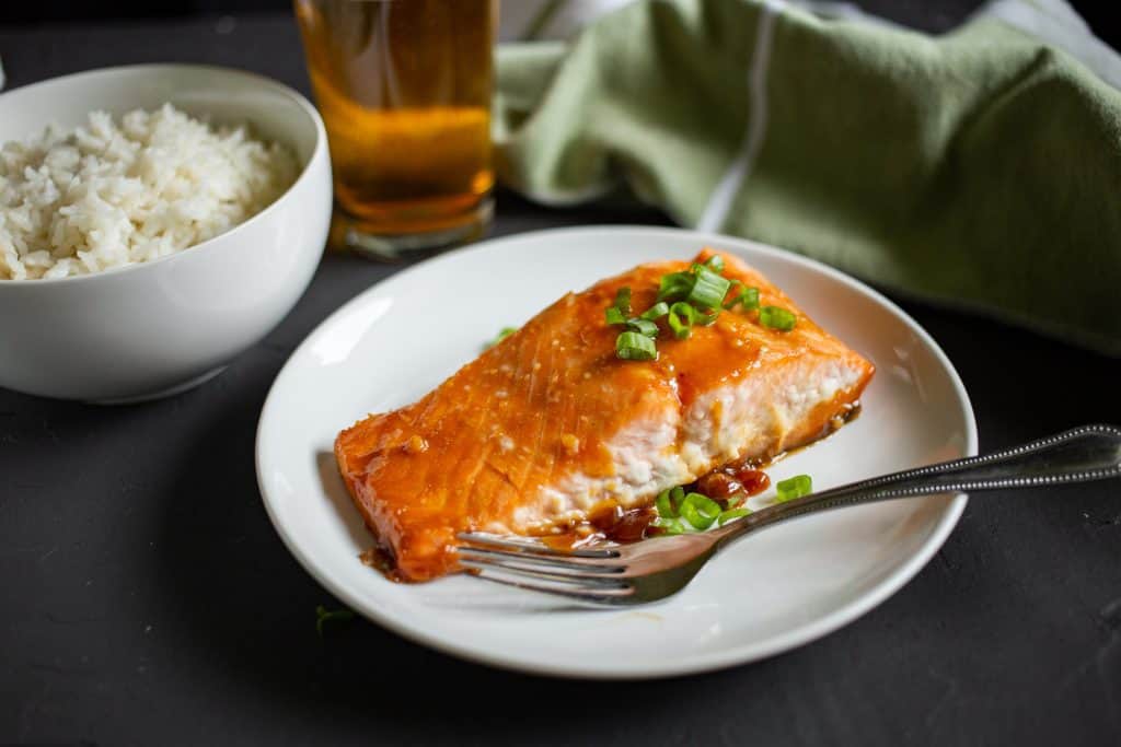 Miso Salmon with Coconut Rice