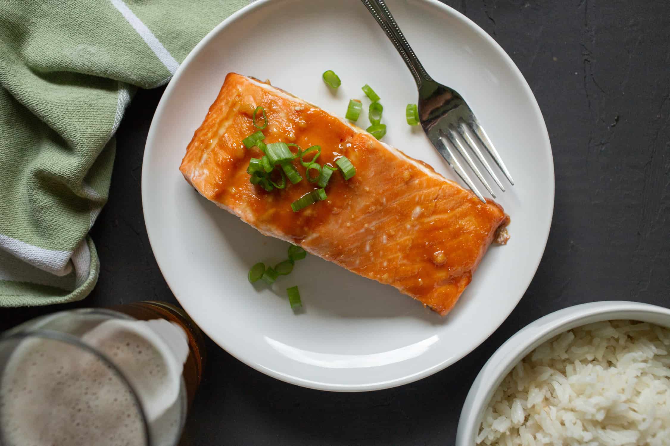 Miso Salmon and Coconut Rice Cardamom & Coconut