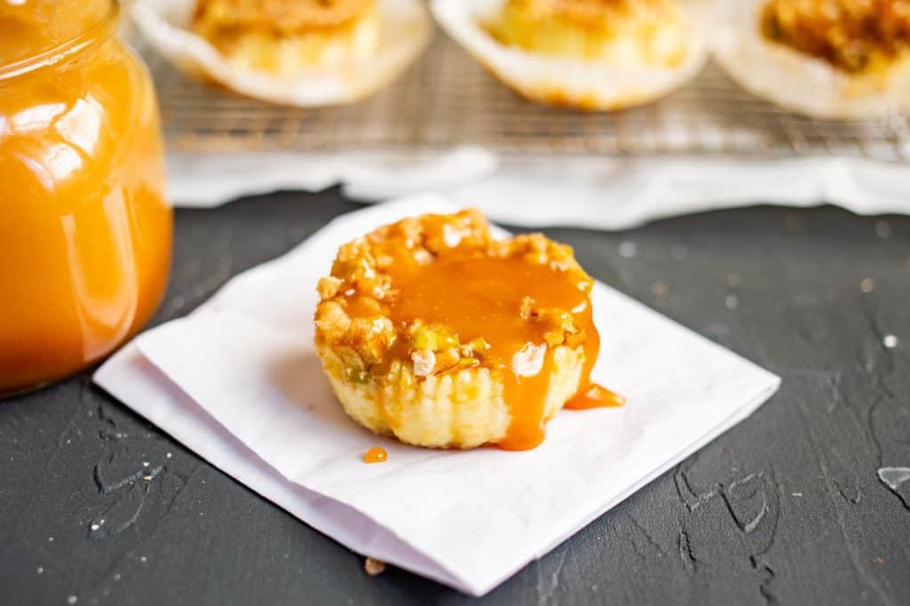 Mini Caramel Apple Cheesecakes