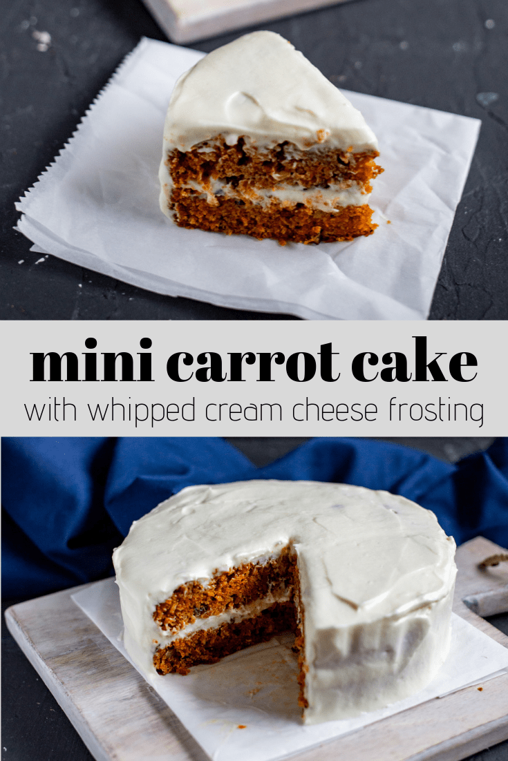 Mini Carrot Cake with Whipped Cream Cheese Frosting