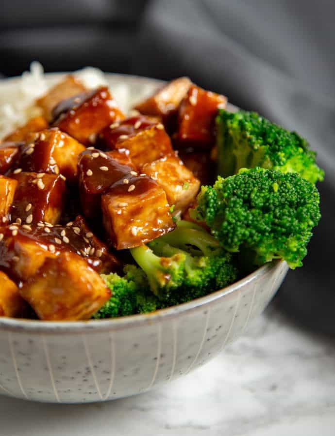 Tofu with Peanut Sauce