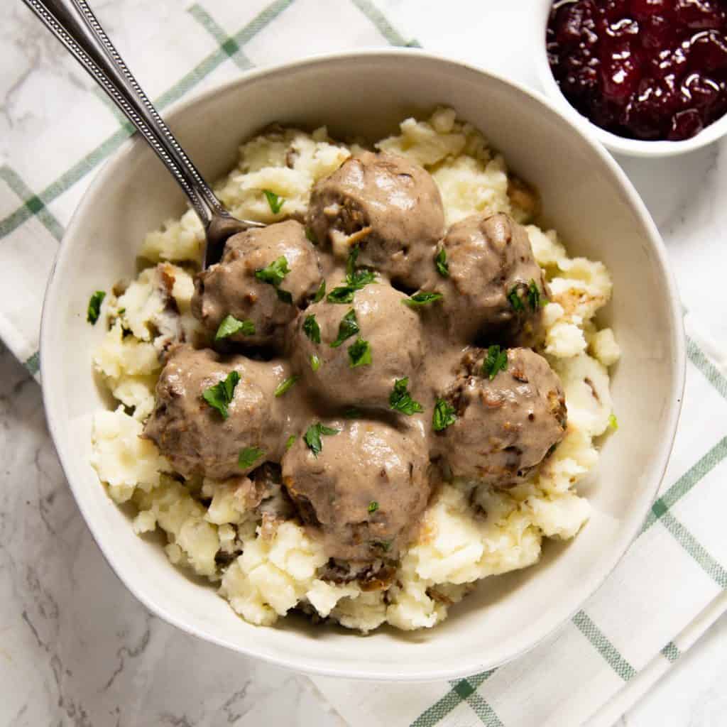 Vegetarian Swedish Meatballs