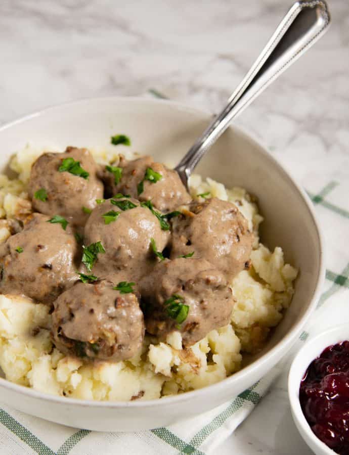 Vegetarian Swedish Meatballs