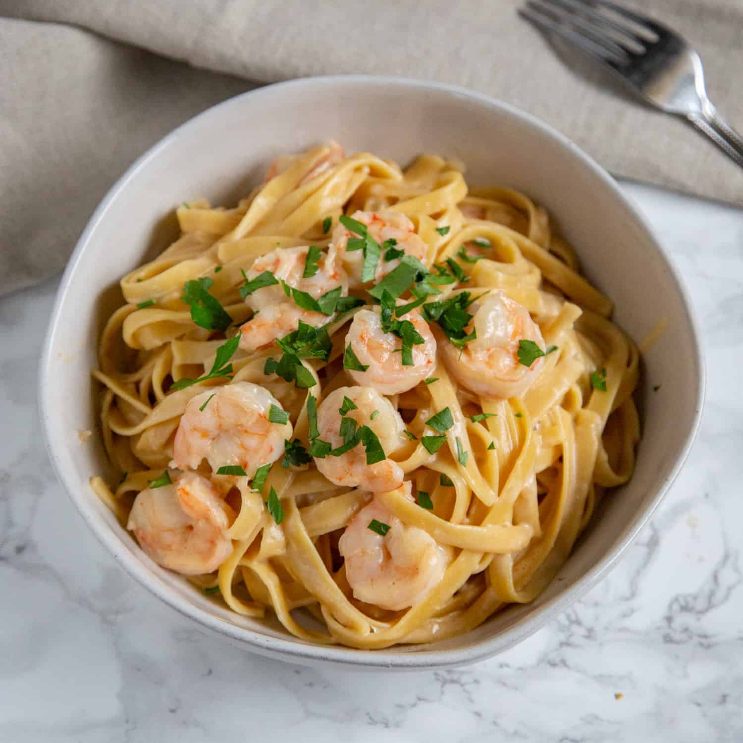 Instant Pot Garlic Shrimp Pasta - from Cardamom & Coconut