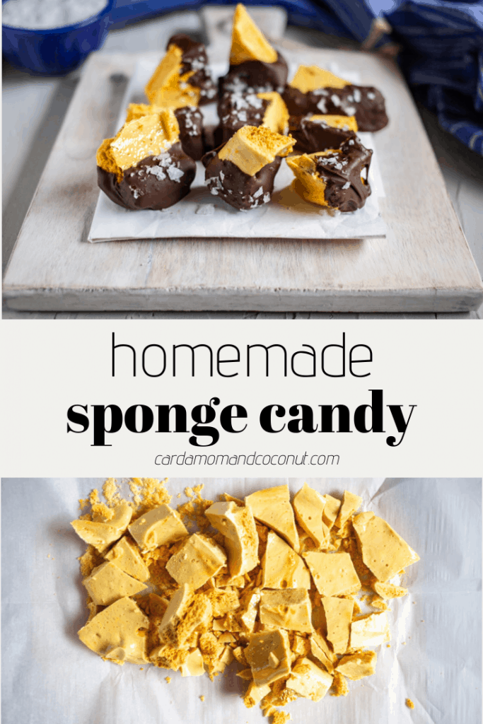 homemade honeycomb candy pinterest image